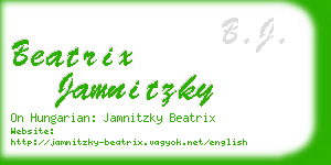 beatrix jamnitzky business card